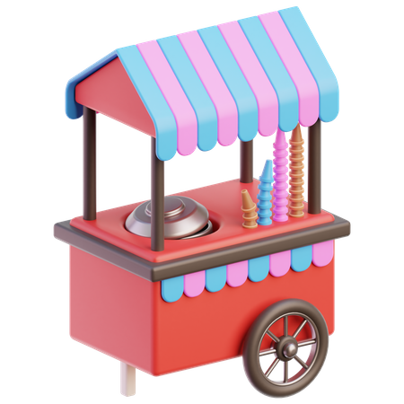 Ice Cream Cart  3D Icon