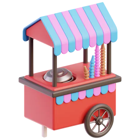 Ice Cream Cart  3D Icon