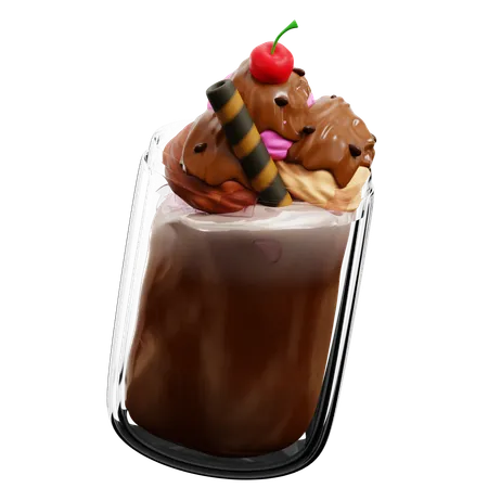 Ice Cream Coffee  3D Icon