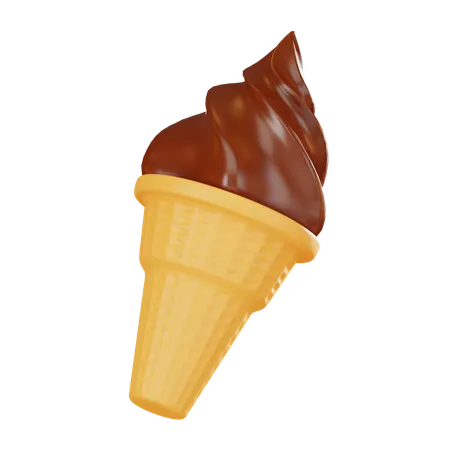 Sweetness Of Summer An Ice Cream Cone Perfect For Showcasing Desserts Food Icons And Adding A Touch Of Indulgence To Any Visual Project 3 D Render Illustration 3D Icon
