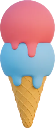 Sweeten Up Your Designs With The Ice Cream Cone Icon Perfect For Adding A Delicious And Playful Touch To Websites Apps And Social Media Its The Ultimate Symbol Of Summer Treats 3D Icon