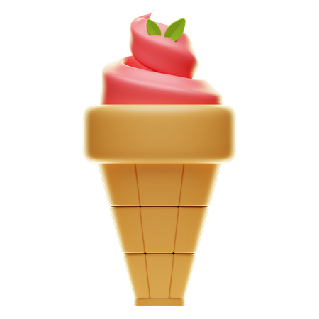 Ice Cream Cone  3D Icon