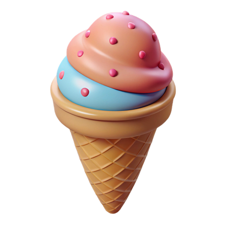 Ice Cream Cone  3D Icon