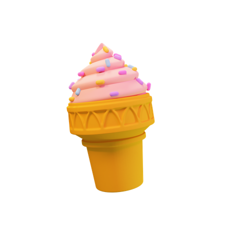 Ice Cream Cone  3D Icon