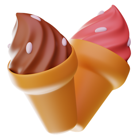 アイスクリームコーン  3D Icon