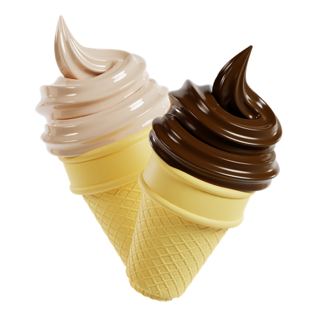 Ice Cream Cone 2  3D Icon