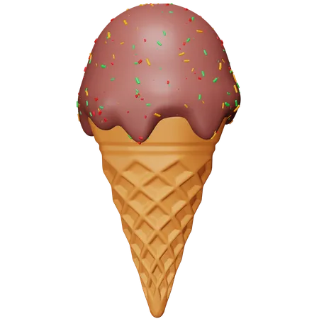 Ice Cream Cone  3D Icon