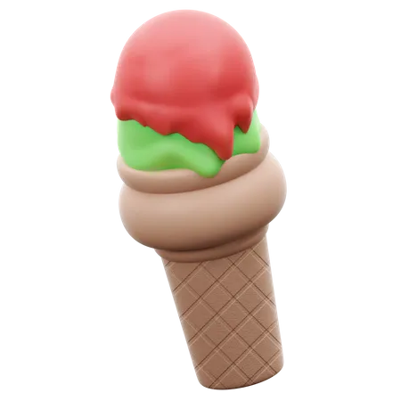 Ice Cream Cone  3D Icon