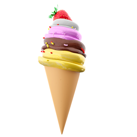 Ice Cream Cone  3D Icon