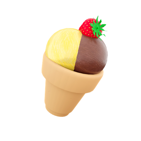 Ice Cream Cone  3D Icon