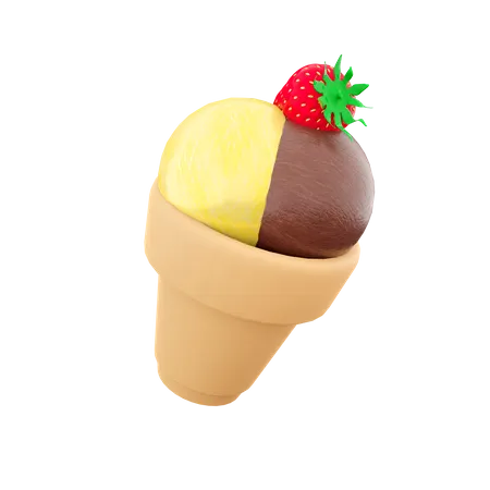 Ice Cream Cone  3D Icon