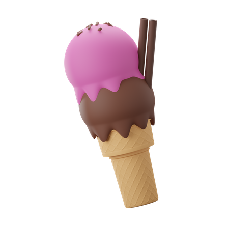 Ice Cream Cone  3D Icon