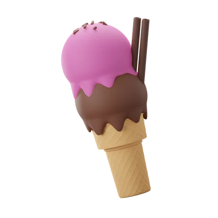 Ice Cream Cone  3D Icon