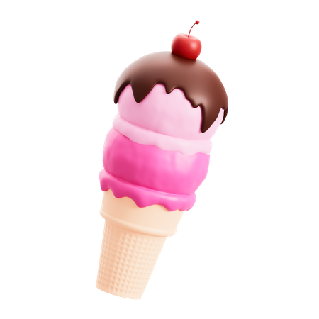 Ice Cream Cone  3D Icon