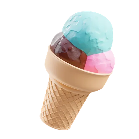 Ice Cream Cone  3D Icon