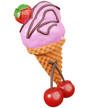 Ice Cream Cone  3D Icon