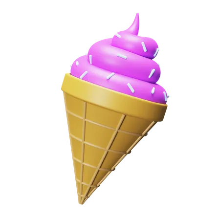 Ice Cream Cone  3D Icon