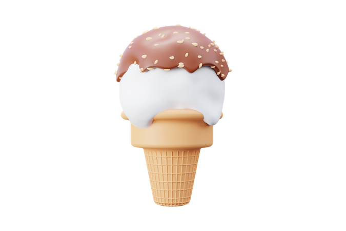 Ice Cream Cone  3D Icon