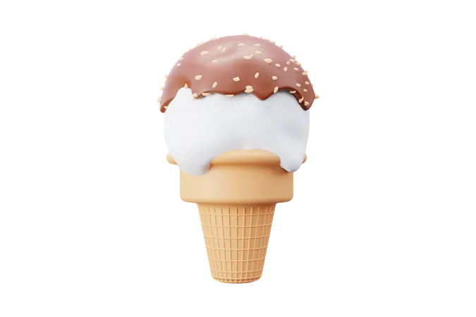 Ice Cream Cone  3D Icon