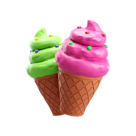 Ice Cream Cone  3D Icon