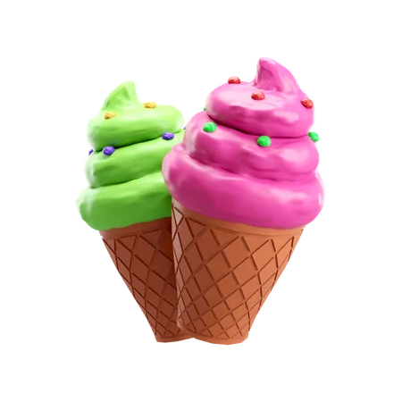 Ice Cream Cone  3D Icon