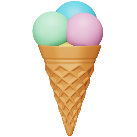 Ice Cream Cone  3D Icon