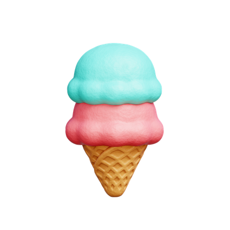 Ice Cream Cone  3D Icon