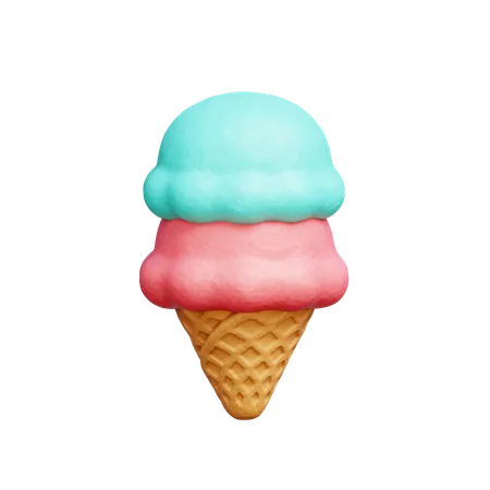 Ice Cream Cone  3D Icon