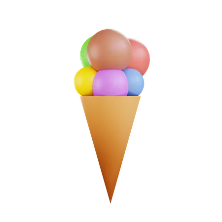 Ice Cream Cone  3D Icon