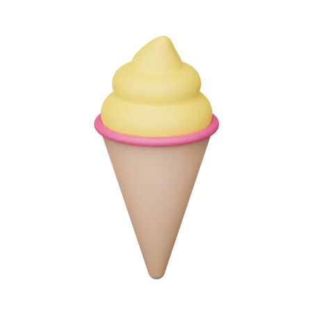 Ice Cream Cone  3D Icon