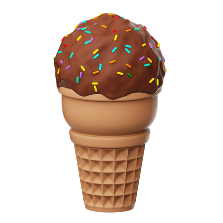 Ice Cream Cone  3D Icon