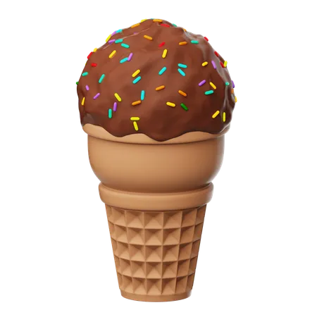 Ice Cream Cone  3D Icon