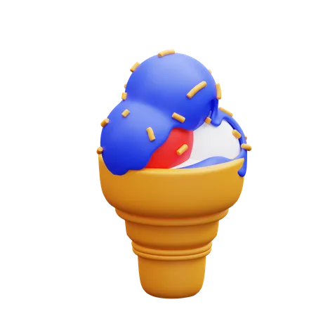 Ice Cream Cone  3D Icon