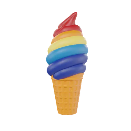 Ice Cream Cone  3D Icon