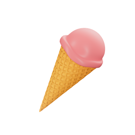 Ice Cream Cone  3D Icon