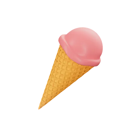 Ice Cream Cone  3D Icon