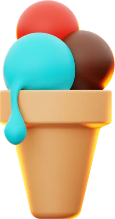 Ice Cream Cone  3D Icon