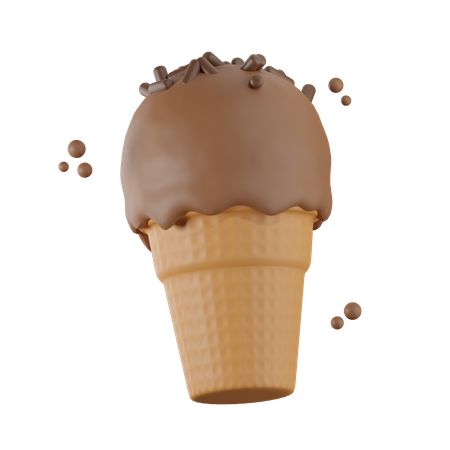 Ice Cream Cone  3D Icon