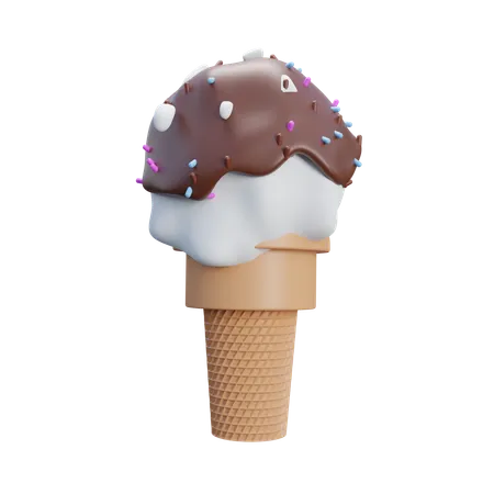 Ice Cream Cone  3D Icon