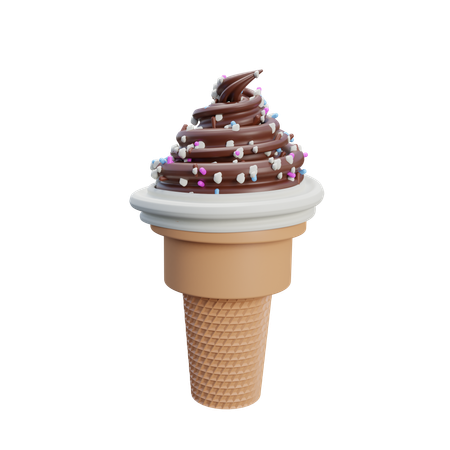 Ice Cream Cone  3D Icon