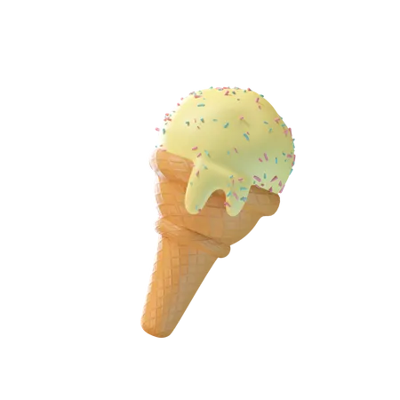 Ice Cream Cone  3D Icon