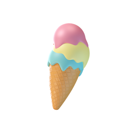 Ice Cream Cone  3D Icon