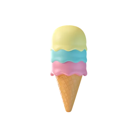 Ice Cream Cone  3D Icon