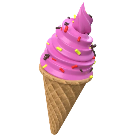 Ice Cream Cone  3D Icon