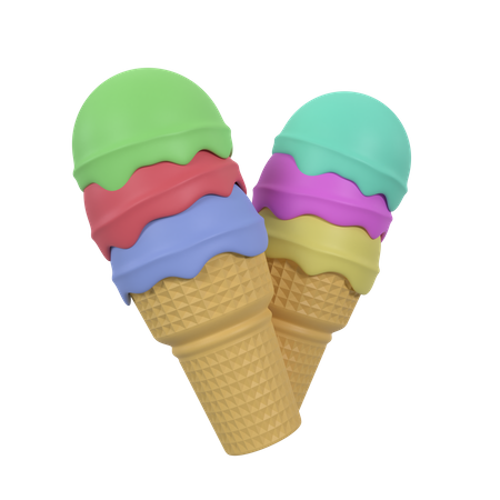 Ice Cream Cone  3D Icon