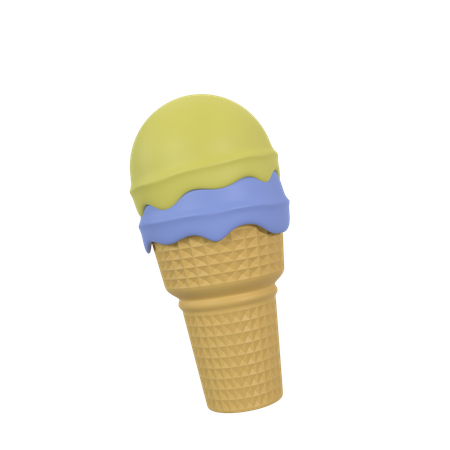 Ice Cream Cone  3D Icon