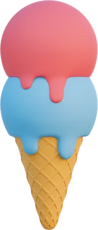 Ice Cream Cone  3D Icon