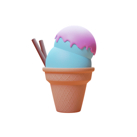 Ice Cream Cone  3D Icon