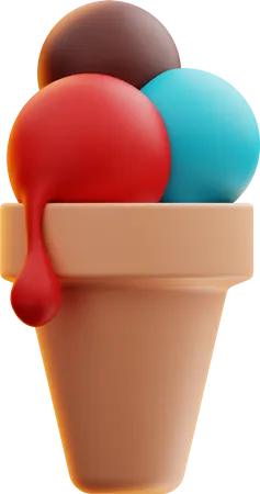 Ice Cream Cone  3D Icon