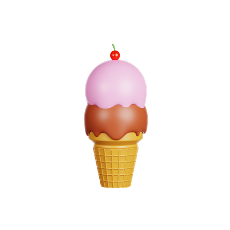 Ice Cream Cone  3D Icon